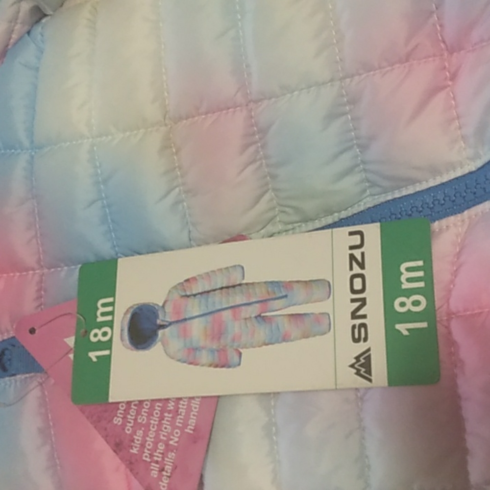 NWT Snozu tie dye snowsuit size 18 months